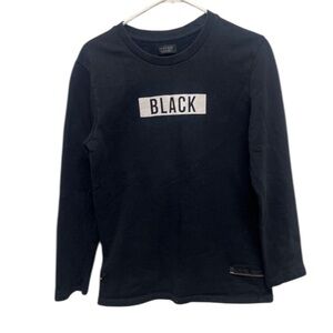Zara Man‎ Black Long Sleeve Shirt With Bold Letter Graphic